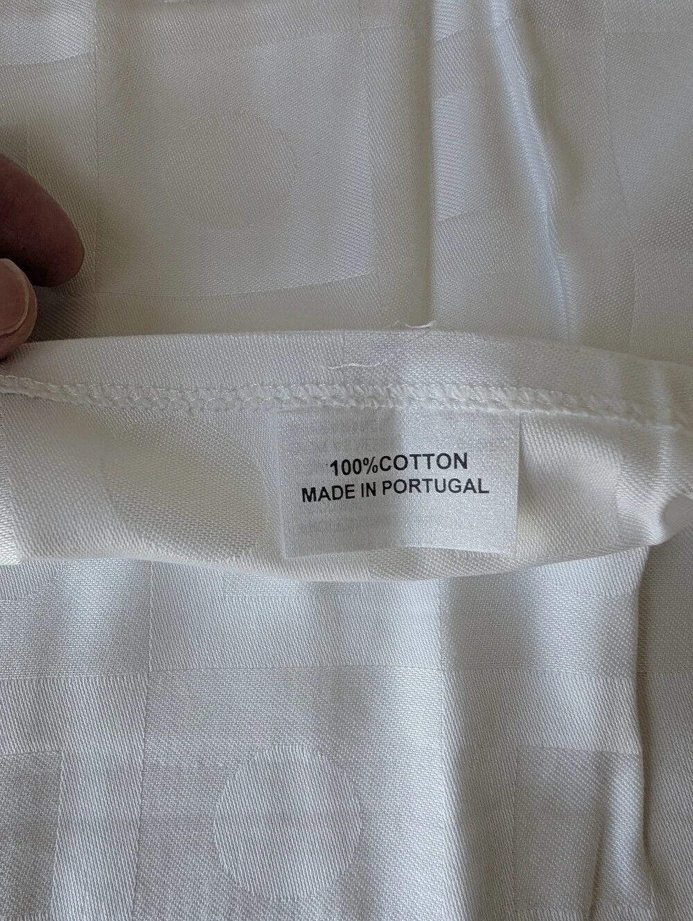 Neiman Marcus White Cotton Mono Squares Shams Cover Size 26